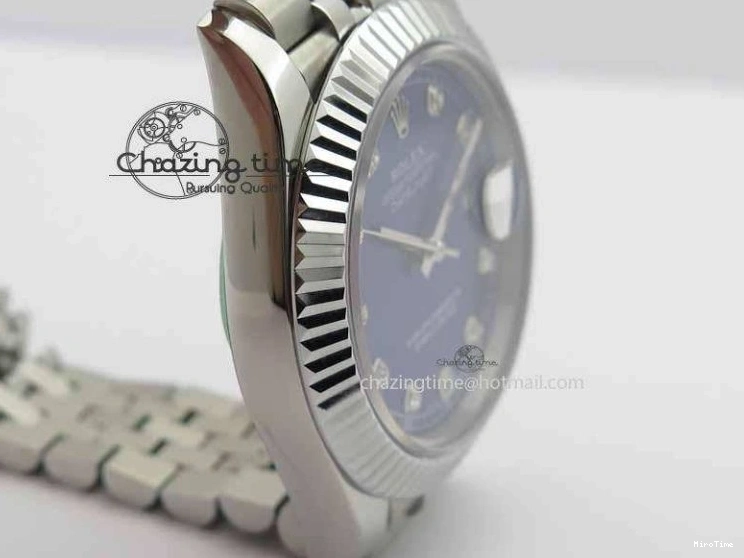 MiroTime 0201 TopPick DateJust II 41mm BP Maker Best Edition Blue Diamonds Dial On New Version Jubilee Bracelet A 3621